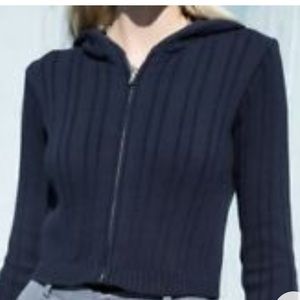 BRANDY MELVILLE Navy BLUE ARDEN HOODIE